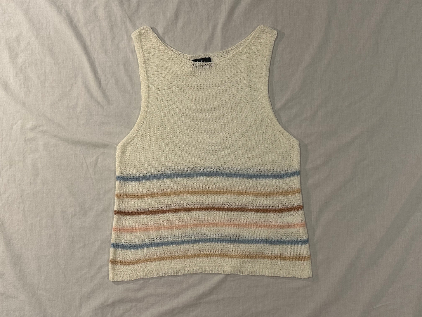 Dotti Sweater Vest (Women's XS) - Cream, Beige, Pink - 9/10 Condition
