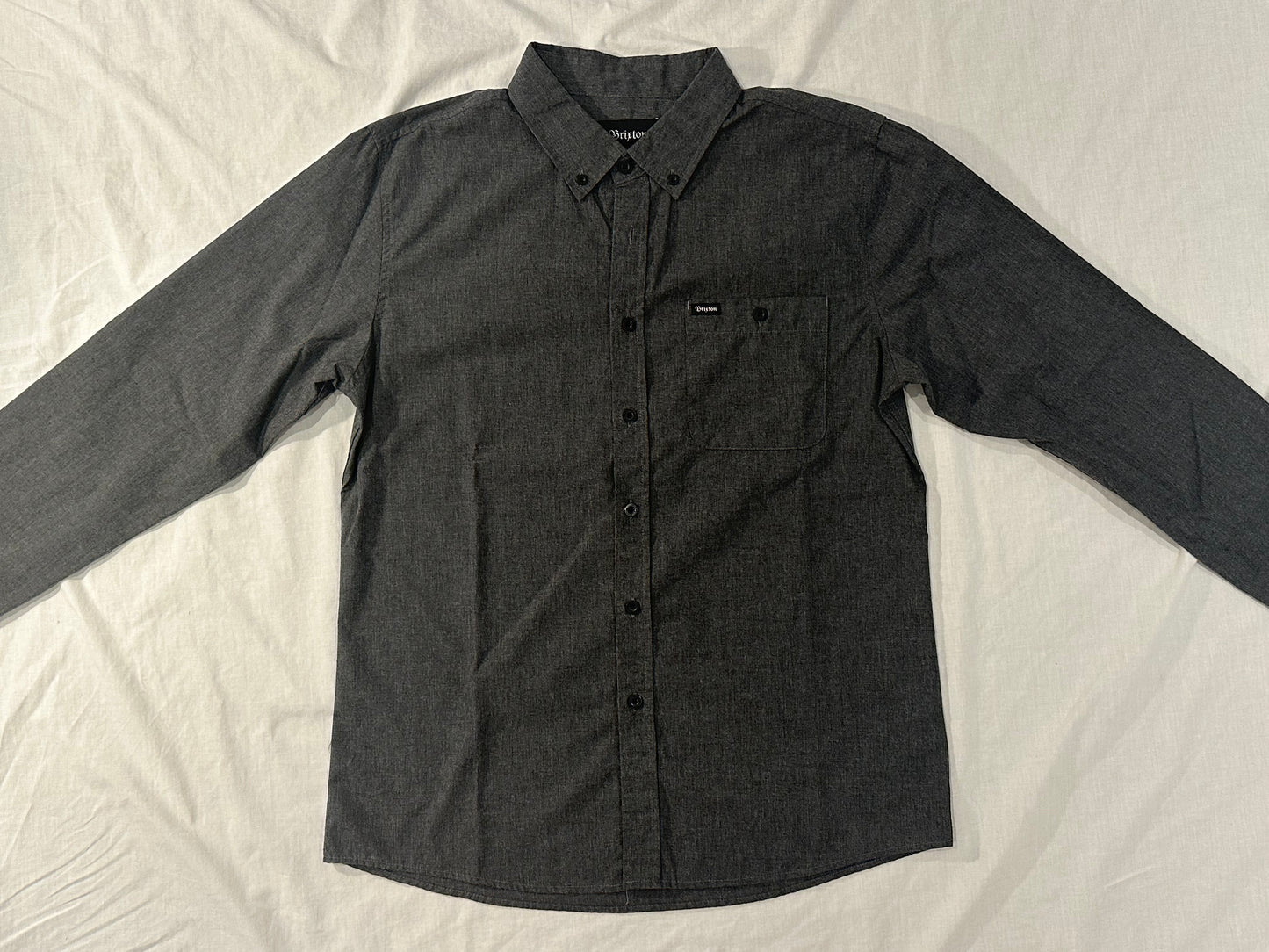 Brixton Shirt (Small) - Grey - 10/10 Condition