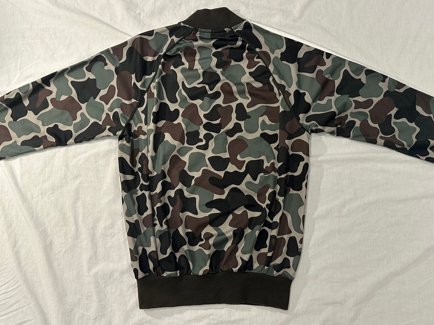 Adidas Originals Jacket (Small) - Green, Brown, White - 7/10 Condition