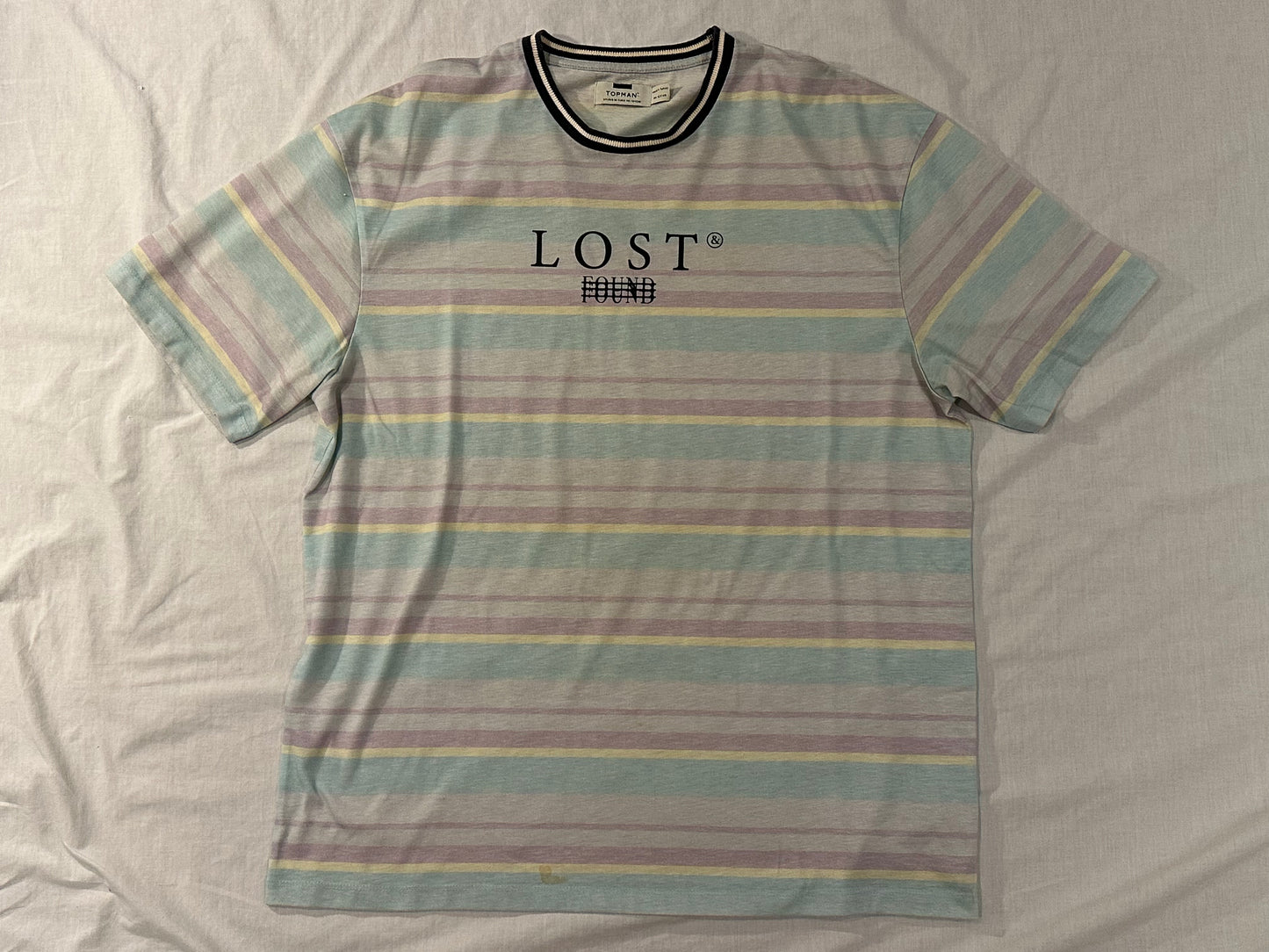 Topman T-Shirt (Medium) - Blue, Magenta, Yellow - 7/10 Condition