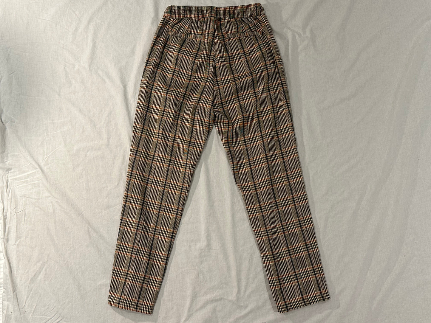 Common Need Pants (28) - Brown, Black, Orange (Plaid) - 10/10 Condition