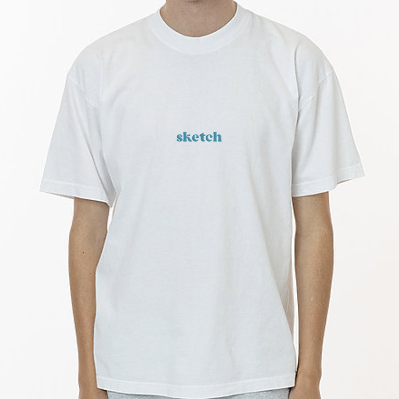 Sketch Essential T-Shirt - White, Blue