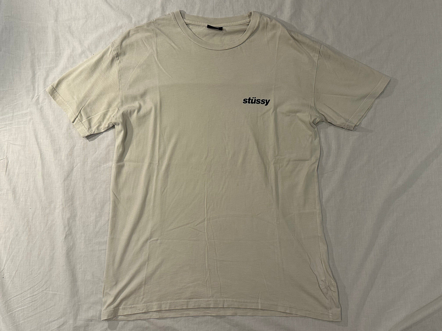 Stüssy T-Shirt (Large) - Creme - 10/10 Condition