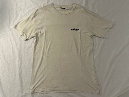 Stüssy T-Shirt (Large) - Creme - 10/10 Condition