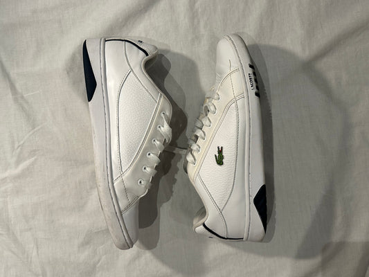 Lacoste Sneaker Shoes (US 9) - White, Navy - 9/10 Condition